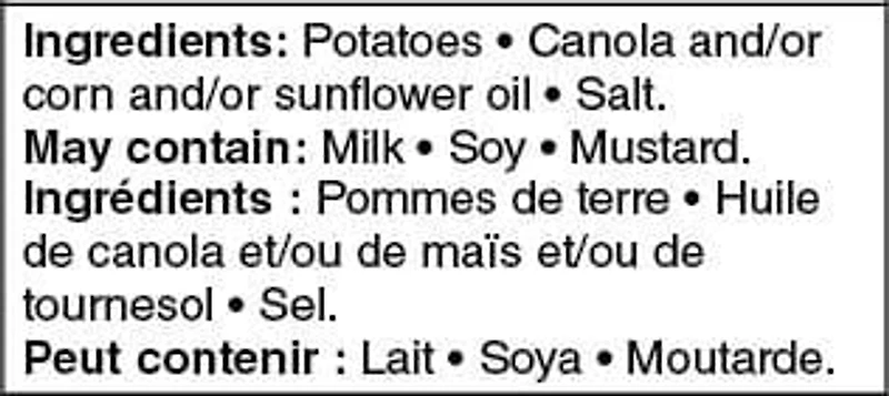 Croustilles ondulées nature Great Value 200 g