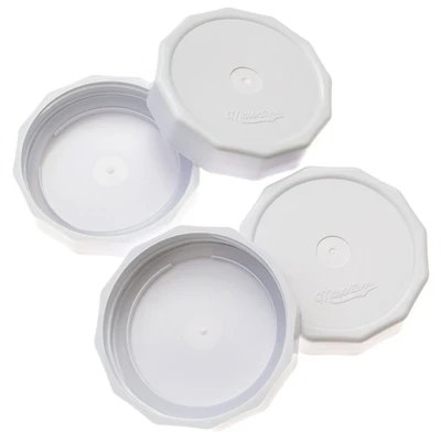 Masontops Tough Tops, Regular Mouth, 4-Pack, Strong, reusable, dishwasher-safe Mason jar lids.