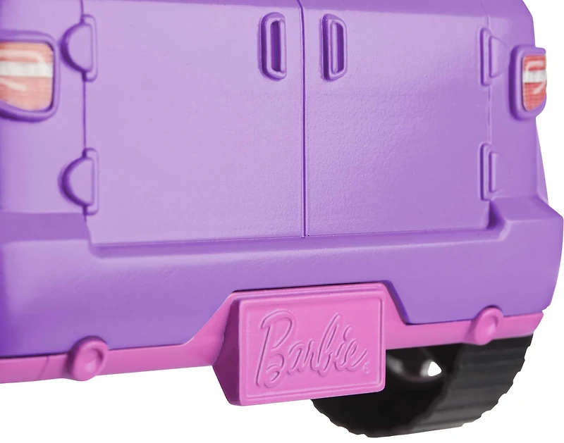 ​Barbie Off-Road Vehicle, Purple with Pink Seats and Rolling Wheels