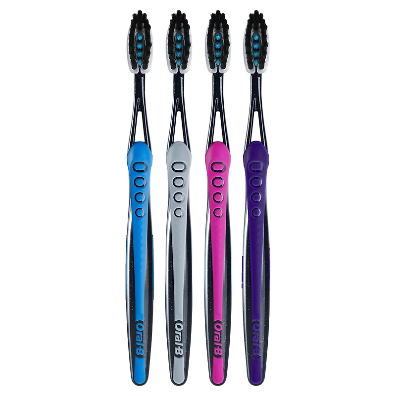 Oral-B Pro-Flex Charcoal Manual Toothbrush, Soft, 4 Count