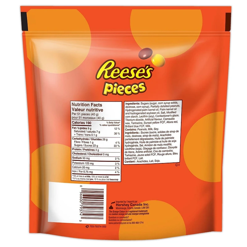REESE'S PIECES Peanut Butter Candy, 800g