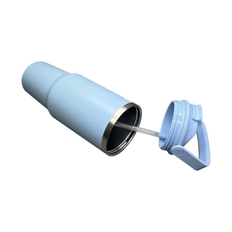MAINSTAYS 30oz acier inoxydable Tumbler bleu, taille: 9,48 pouces (H) * 3,14 pouces (Dia) MAINSTAYS 30oz acier inoxydable Tumbler bleu