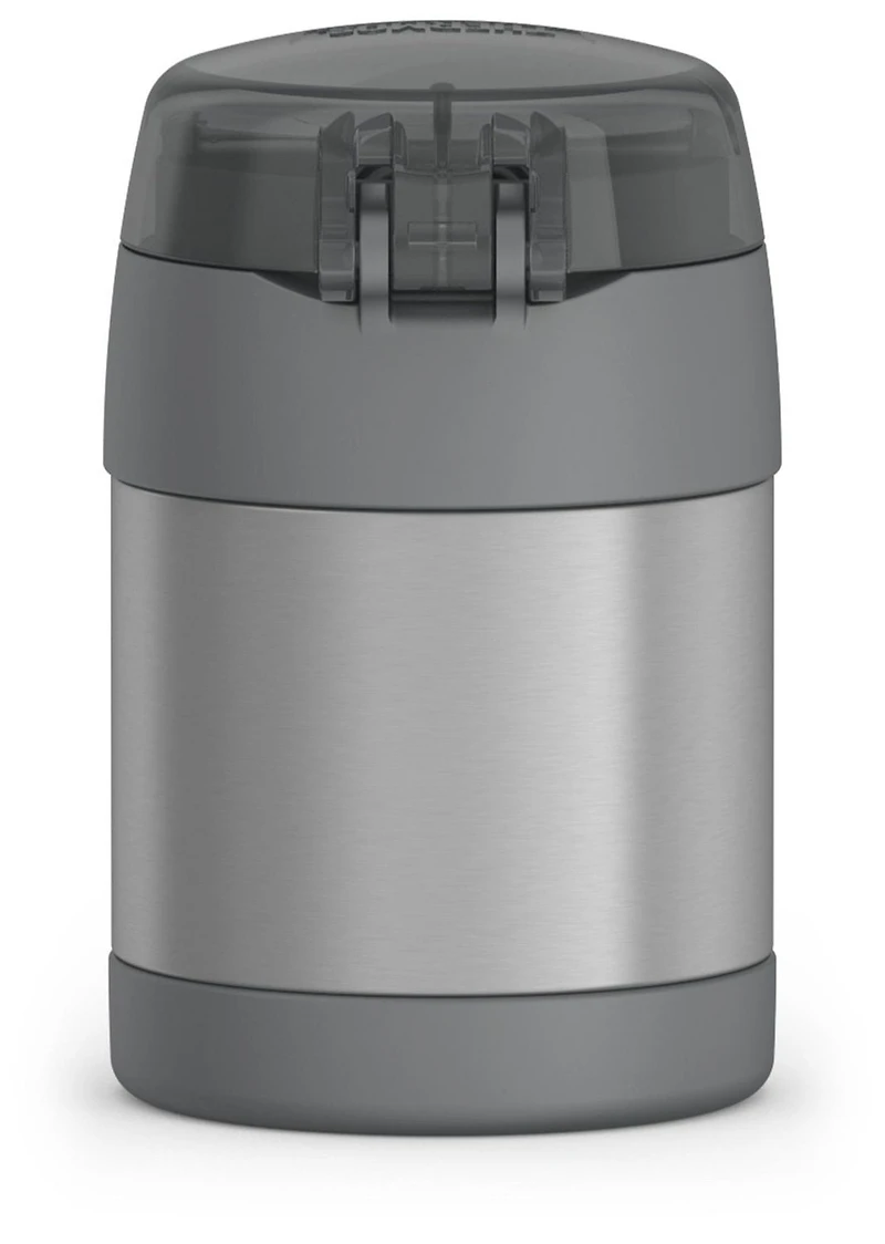 Thermos Stainless Steel Vacuum Insulated FUNtainer Food Jar with Snack Top, 295ml, Gray