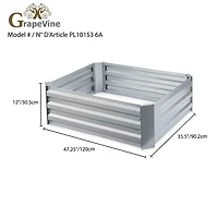 Grapevine Galvanized Steel Raised Garden Bed, Rectangular, 2-Tone