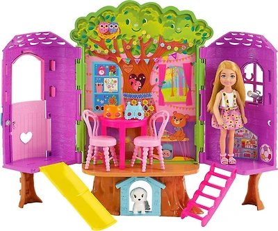 Barbie-Chelsea Cabane dans les Arbres-Coffret poupée Chelsea et chiot