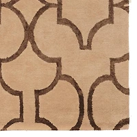 Tapis en Laine Aspire Géo beige et marron de 5 pi x 8 pi