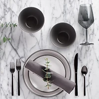 Safdie & Co. Dinnerset 12PC Stoneware 2 Tone Luna