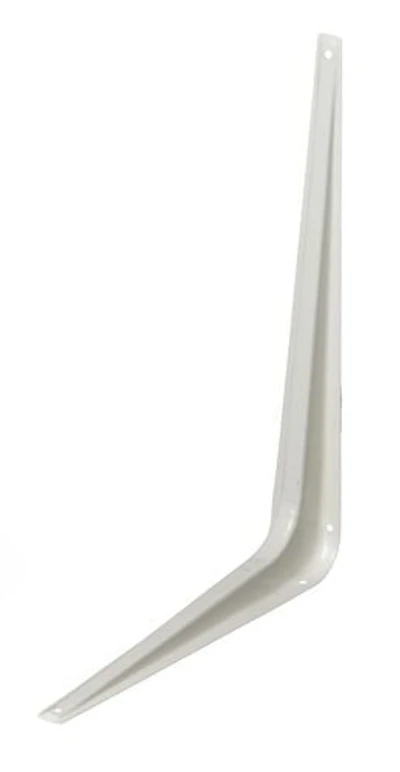 10"x12" White Shelf Bracket 1 Piece, Decorative Hardware are ideal for closets, garages, sheds or any shelving needs.