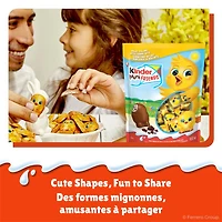 KINDER® Mini Friends, chocolat au lait avec un fourrage au lait et des morceaux de biscuits, bonbons de Pâques, 122g.