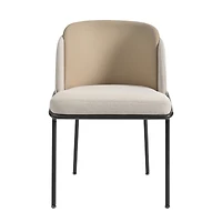 Noble House - Ensemble de 2 chaises modernes à pieds inclinés et réglables (beige)