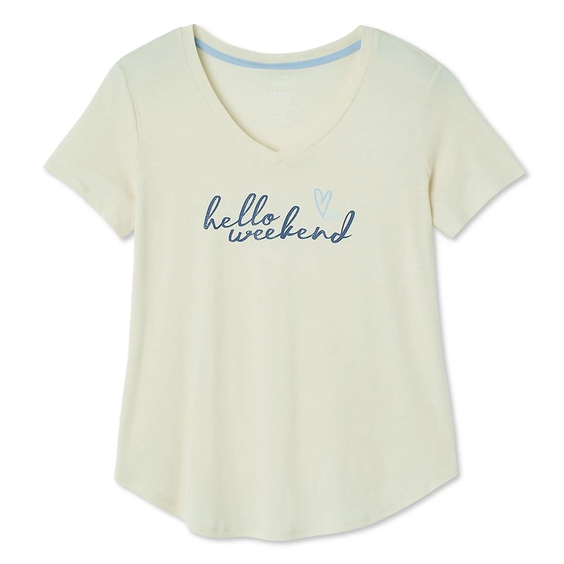 T-shirt de nuit avec encolure en V George pour femmes