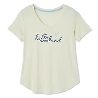 T-shirt de nuit avec encolure en V George pour femmes