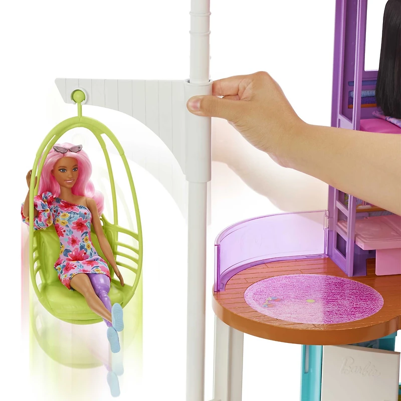 Barbie Vacation House Playset with 30+ Pieces, Toy for 3 Year Olds & Up, Ages 3+