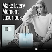 PB ParfumsBelcam Radiant Eau de Toilette Vaporisateur pour Femmes, Parfum Sucré et Sophistiqué pour Tous les Jours, 50 ml