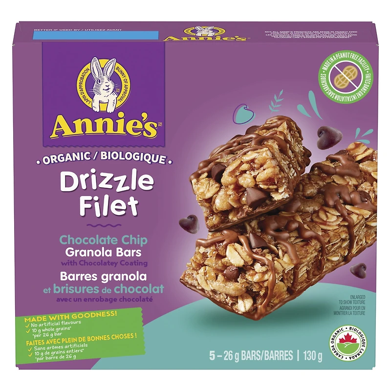 Annie's Organic Drizzle Chocolate Chip Granola Bars