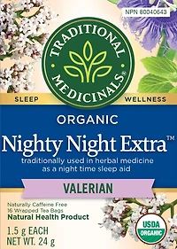 Traditional Medicinals Nighty Night Extra, 16 Wrapped Tea Bags