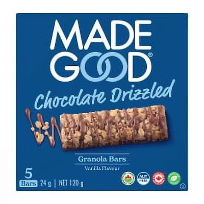 MadeGood Barres granola avec filet de chocolat Vanille Boîte de 5 barres MADE GOOD MG CHOCOLAT SAVEUR