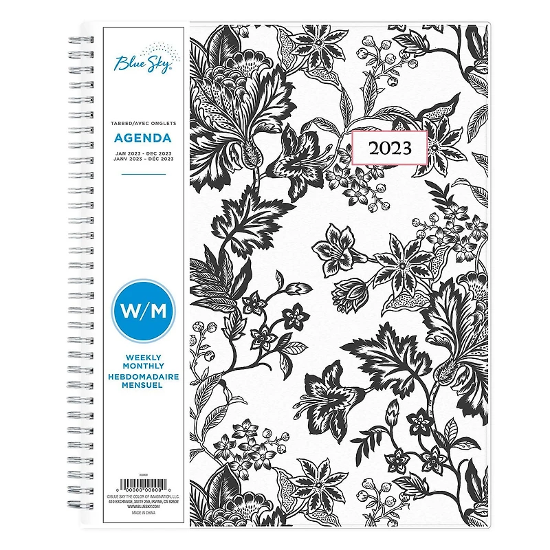 Agenda hebdomadaire/mensuel 2023, 8,5 po x 11 po, Blue Sky