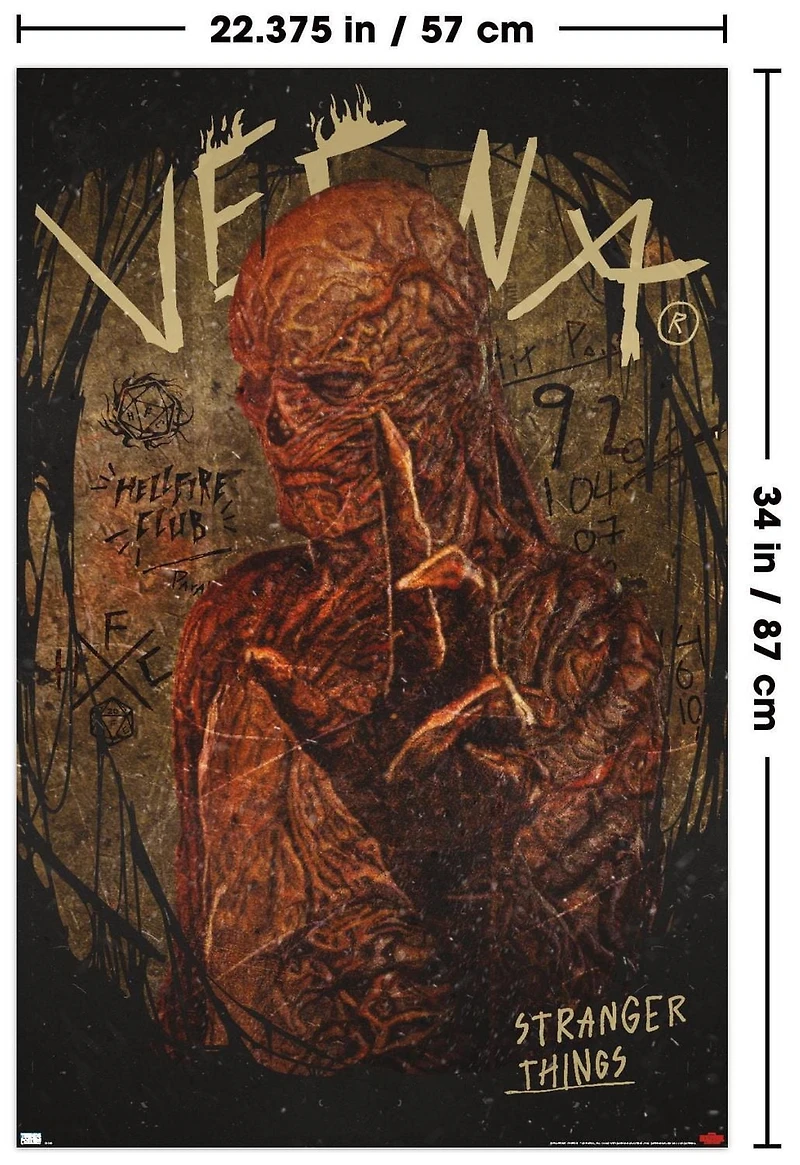 Netflix Stranger Things: Season 4 - Vecna Wall Poster, 22.375" x 34"