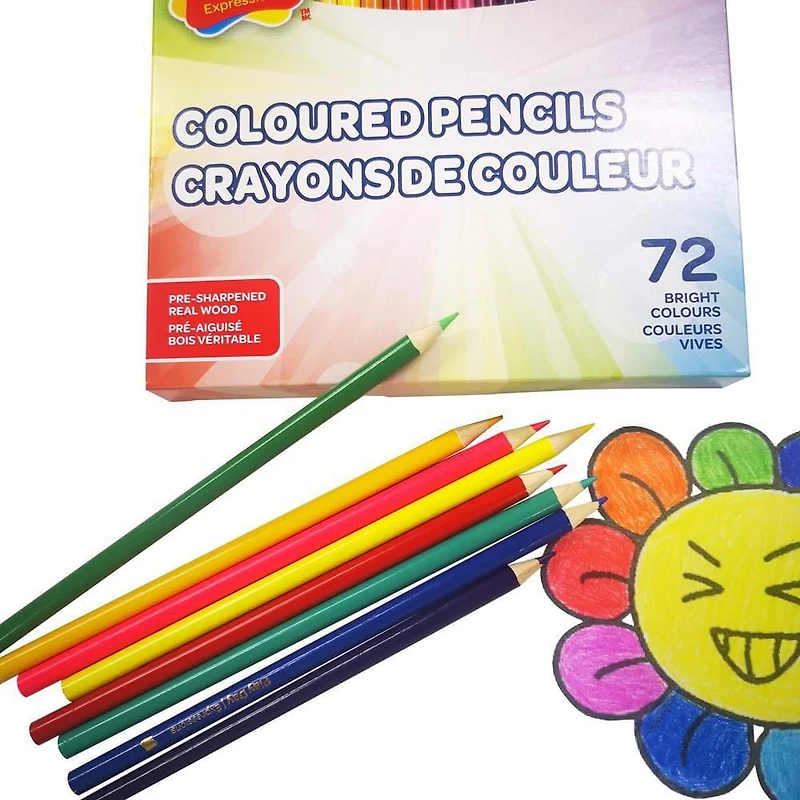 Playday 72 Crayons De Couleur emballés dans une boîte en papier 72CT CRAYONS DE COULEUR