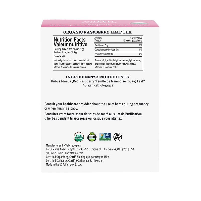 Earth Mama Organic Raspberry Leaf Tea, Organic Herbal Tea