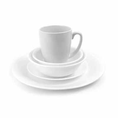 Service Corelle® Livingware™ Winter Frost White, de 16 morceaux avec bols en prime - blanc