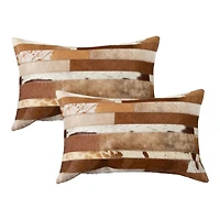 TORINO MADRID COWHIDE PILLOW 12"X20" 2-PACK