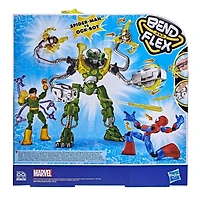 Marvel Spider-Man Bend And Flex Spider-Man Vs. Ock-Bot, 6-inch Spider-Man Action Figure, 10-Inch Ock-Bot With 2 Projectiles, Ages 4 And Up