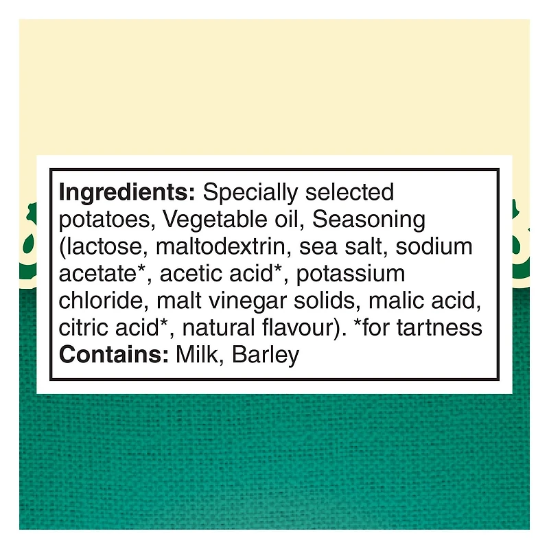 Miss Vickie's Sea Salt & Malt Vinegar flavour kettle cooked potato chips, 200GM