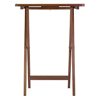 Winsome Alex 5-PC Snack Table Set in Walnut finish