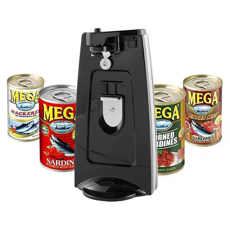 Mainstays Can Opener and Knife Sharpener, Bottle Opener with Removable Cutting Lever,with Stainless steel blade,Black, Mainstays Can Opener and Knife Sharpener, Bottle Opener with Removable Cutting Lever Black