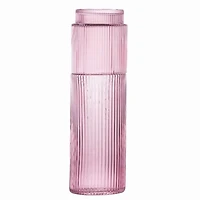 Brilliant - Ensemble Carafe de Chevet et Gobelet Striped - Rose