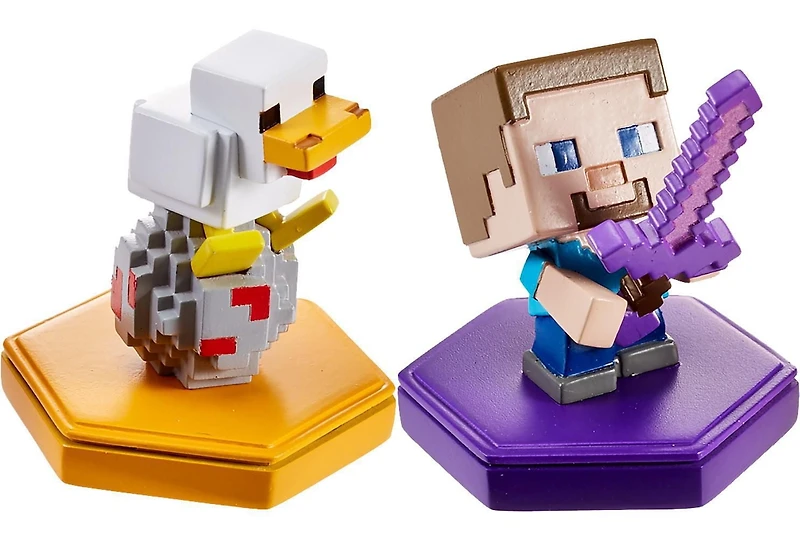 ​Mini-Figurines Boost ​Minecraft Earth, Coffret de 2, jouets avec puce NFC
