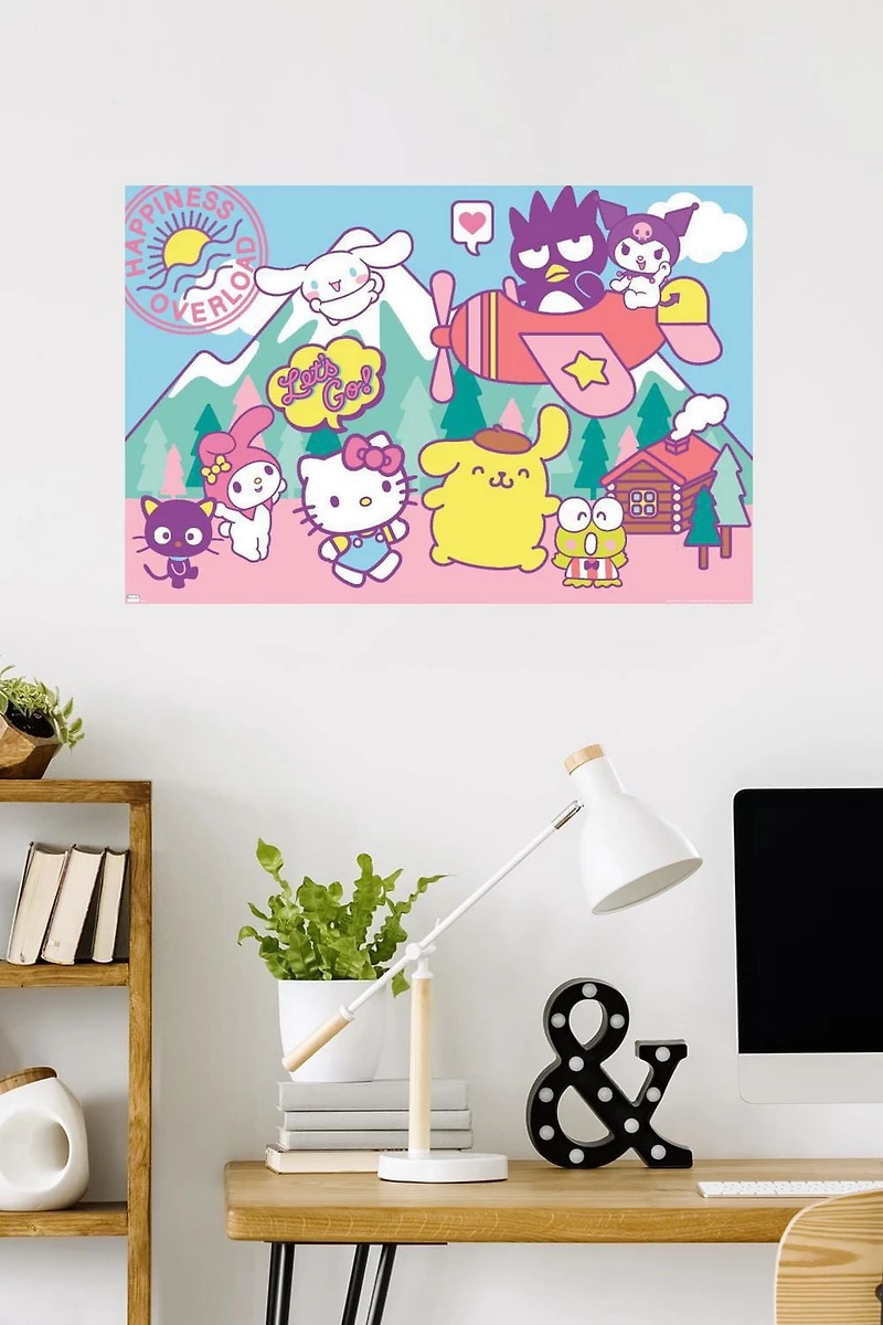 Hello Kitty and Friends: 22 Spring - Happiness Overload Wall Poster, 22.375" x 34"