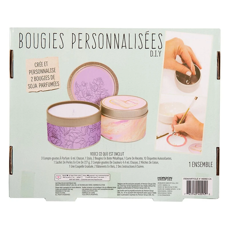 D.I.Y. bougies personnalisée Fais deux bougies