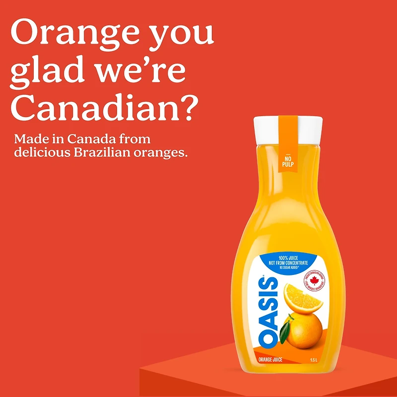 Jus d’orange avec pulpe non fait de concentré 1,5 L