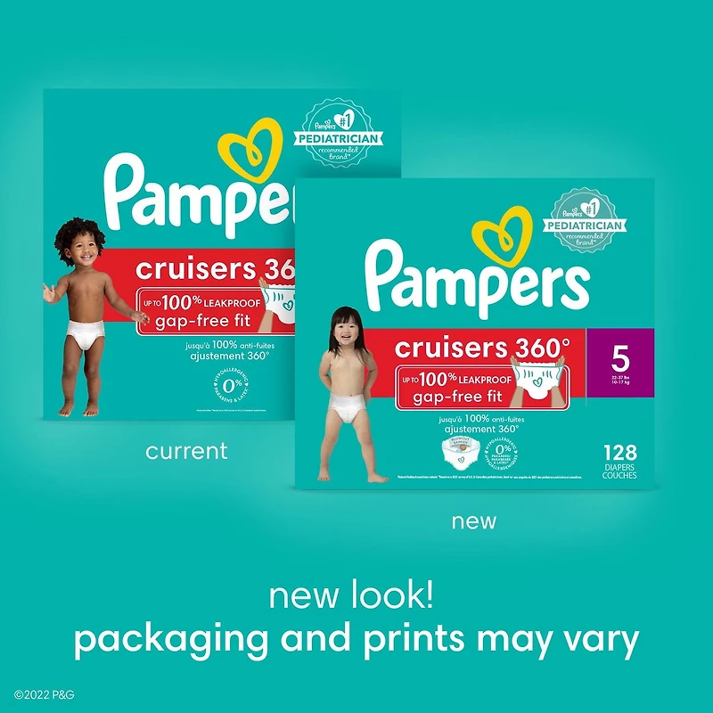 Couches Pampers Cruisers 360, format Super 78CT