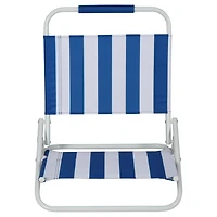 Chaise de plage Mainstays en Sable, Rayée, Bleu et Blanc
