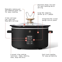 Beautiful Programmable 6-Quart Slow Cooker by Drew Barrymore, Pro 6Qt Slow Cooker