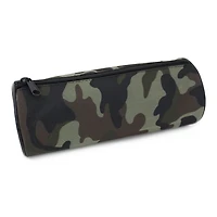 Pen+Gear Khaki Green Camo Barrel Pencil Pouch in Durable Polyester