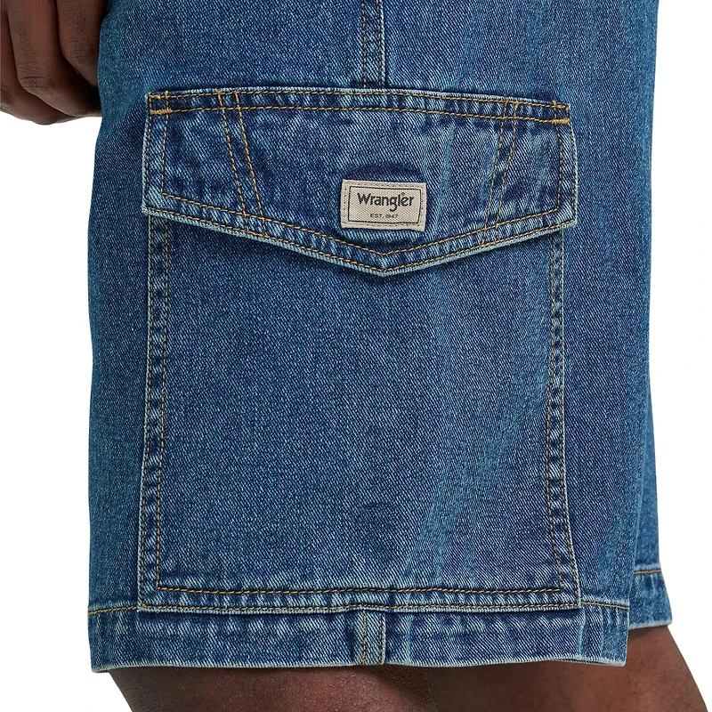 WR DENIM CARGO SHORT - FRENCH