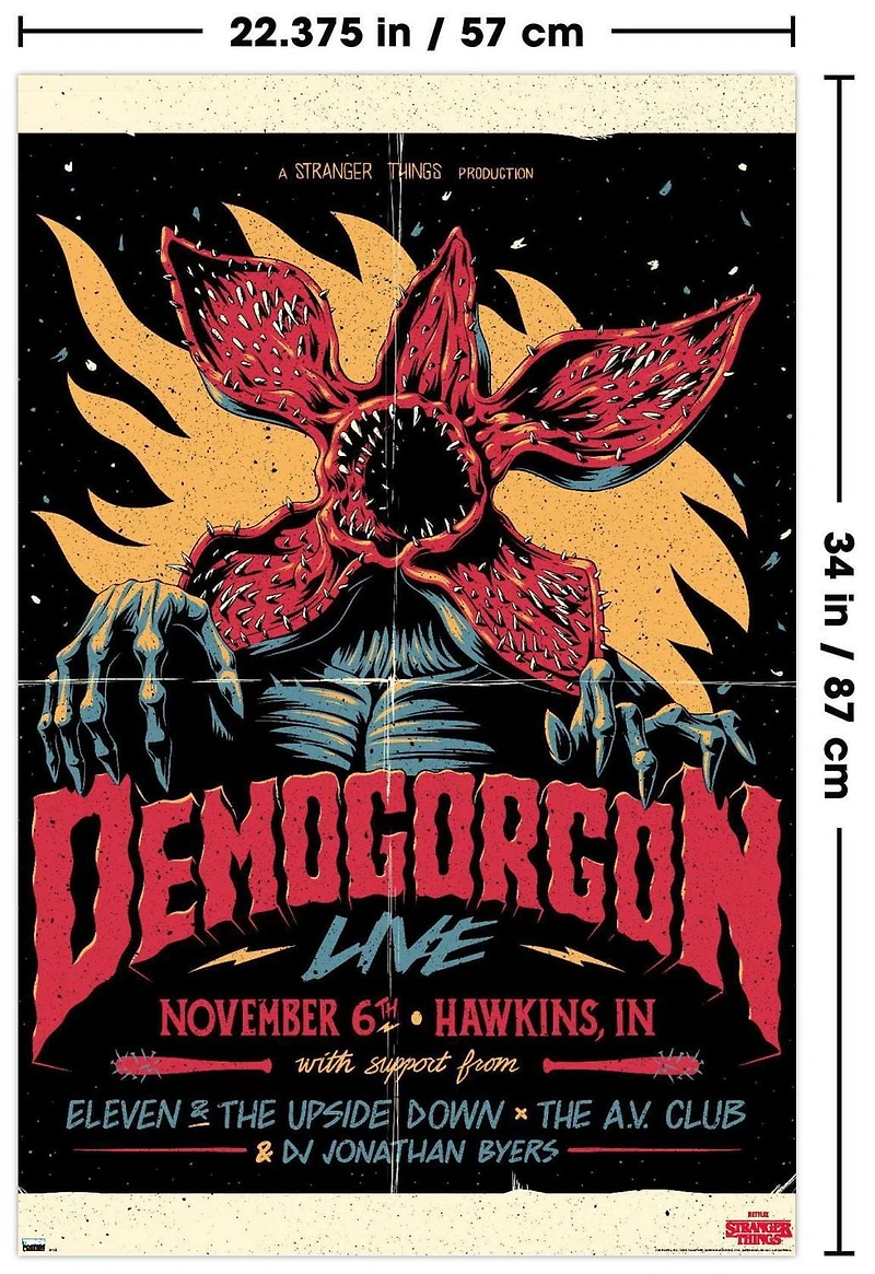 Netflix Stranger Things - Demogorgon Live Wall Poster, 22.375" x 34"