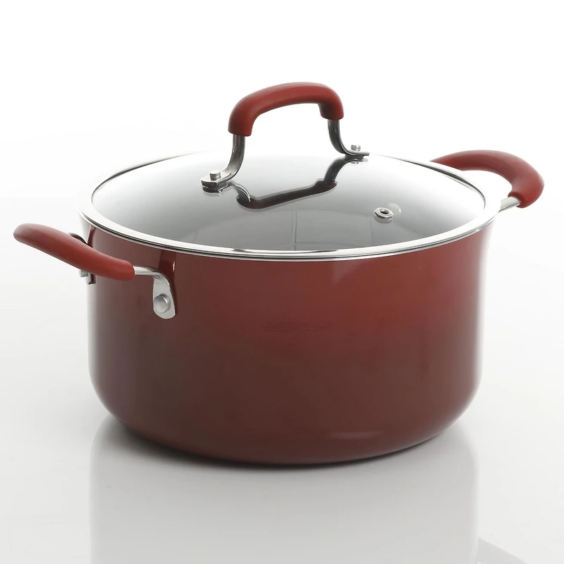 Kenmore Elite Andover Batterie de cuisine 10 pièces, Rouge Ombré