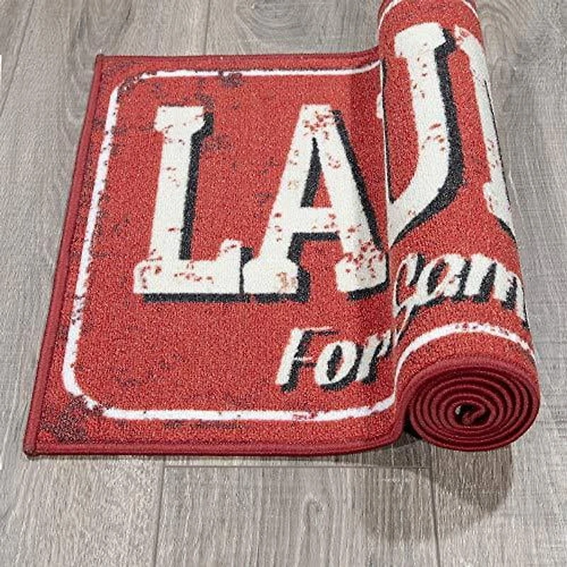 Tapis de couloir classique à sous-couche en caoutchouc de la collection Laundry