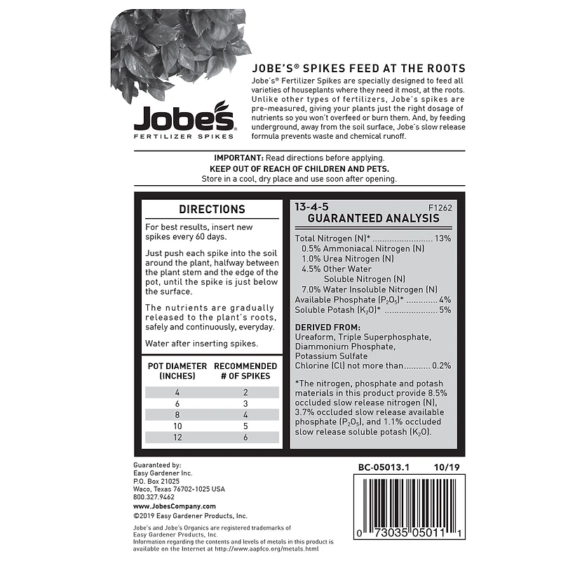 Jobe's Fertilizer Plant Spikes