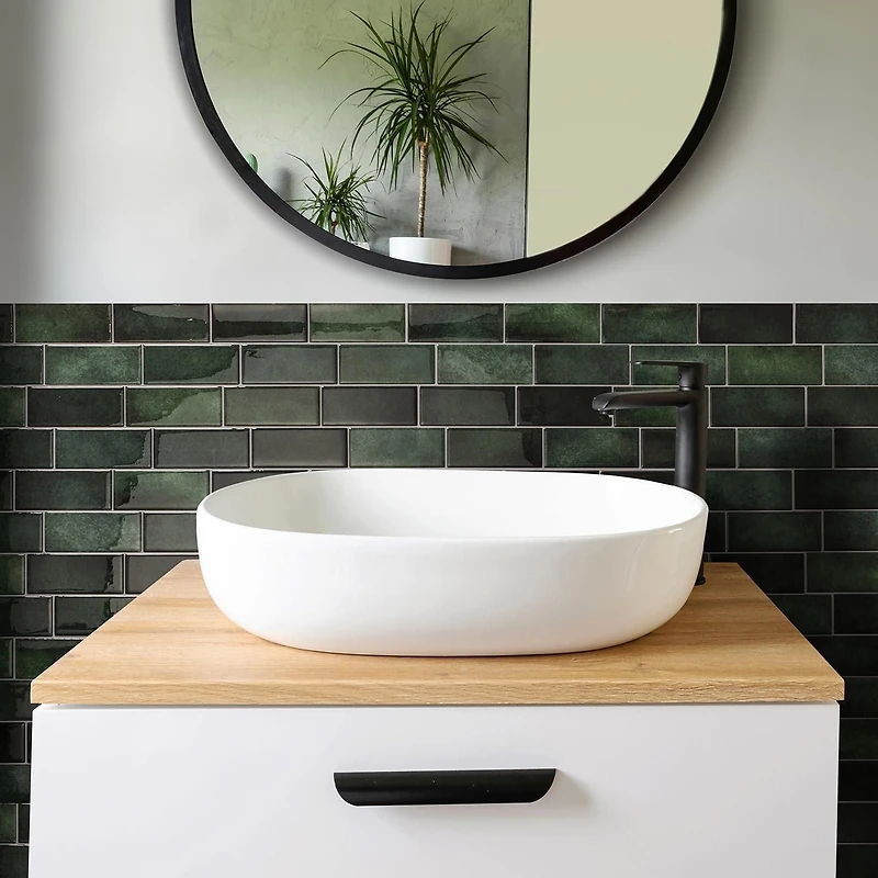 Smart Tiles Tuiles autocollante murale, Metro Fiona, Pqt-4, 11.56in x 8.38in