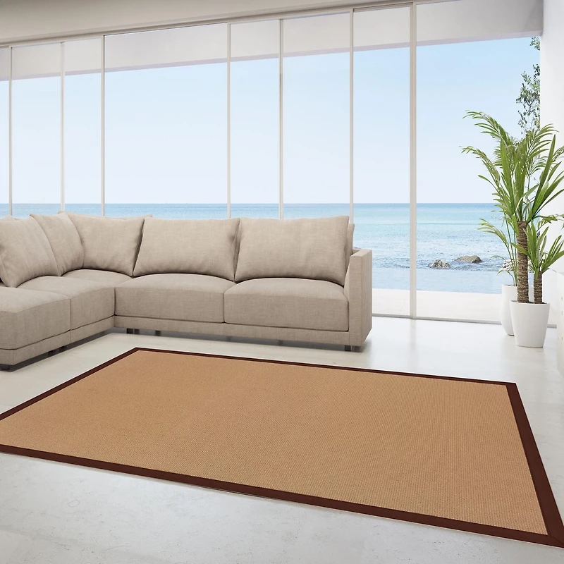 Tapis Athena liège et marron de 8 pi 9 po x 12 pi