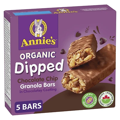 Annie's Organic Dipped Chocolate Chip Granola Bars, 130 g