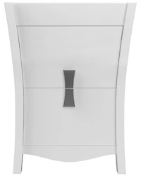 23 pouces W 18 pouces. D Base de meuble-lavabo en placage de bois de bouleau moderne seulement en blanc AI-18268