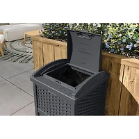 Suncast - Wicker Trash Hideaway - Cyberespace
